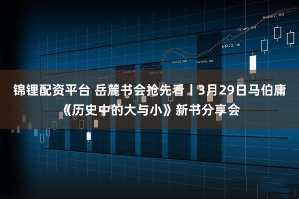 锦锂配资平台 岳麓书会抢先看丨3月29日马伯庸《历史中的大与小》新书分享会